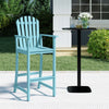 Tall Adirondack Chair with Armrests and Footrest for Deck-Turquoise - Gallery View 1 of 8