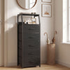 Tall Dresser with 5 Fabric Drawers for Bedroom 7-Tier Nightstand Chest of Drawers-Black - Gallery View 1 of 9