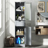 Tall Floor Storage Cabinet with 2 Doors and 1 Drawer for Bathroom-Gray - Gallery View 1 of 10