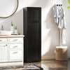 Tall Storage Cabinet with 4 Storage Shelves for Bathroom Living Room-Black - Gallery View 1 of 10
