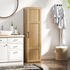 Tall Storage Cabinet with 4 Storage Shelves for Bathroom Living Room-Natural - Gallery View 1 of 10