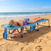 Tanning Chair with Face Arm Holes Folding Chair-Navy - Gallery View 1 of 9