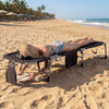 Tanning Chair with Face Arm Holes Folding Chair-Black - Gallery View 1 of 9