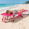 Tanning Chair with Face Arm Holes Folding Chair-Pink Stripe - Gallery View 1 of 8