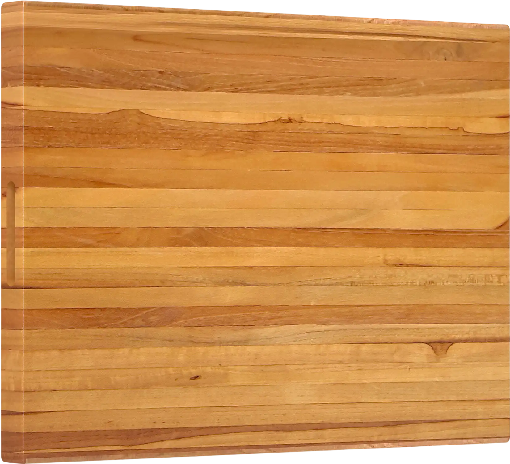 Costway Extra Large Reversible Teak Wood Cutting Board w/ Handle 24