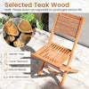 Teak wood folding patio chair showcases a splinter-free surface and natural beauty, ideal for outdoor relaxation and dining.