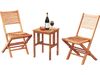Teak wood folding patio chairs set of 2 with slatted seats, perfect for outdoor dining on the deck or backyard.