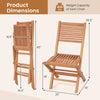 Teak wood folding patio chair with slatted seat, ergonomic design, and compact storage for outdoor dining or relaxation.