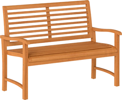 Costway Teak Wood Outdoor Garden Bench Slatted Back Seat 77192719 New