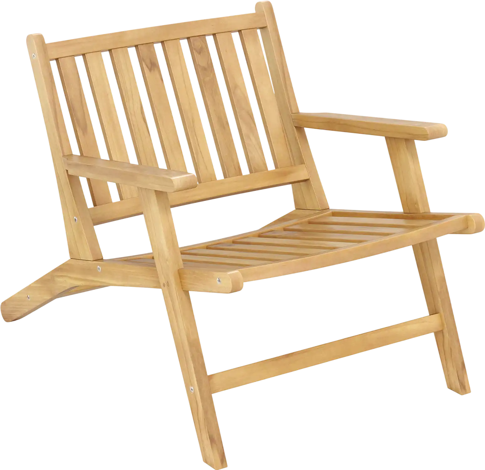 Costway Teak Wood Outdoor Reclining Patio Chair 967341852 New