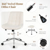 Teddy fleece armless office chair with adjustable height, sturdy metal base, and smooth rolling wheels for versatile.