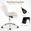 Armless Teddy Fleece office chair with adjustable height and 15° rocking function for comfort and relaxation.