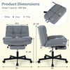 Grey Teddy Plush Office Chair with adjustable height, footrest, and ergonomic backrest for comfortable seating in any space.