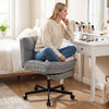 Teddy plush office chair with adjustable height, footrest, and ergonomic backrest for comfortable seating in any room.