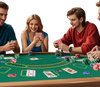 Texas Holdem poker chip set featuring 400 high-quality chips in five colors, perfect for game nights and gatherings.