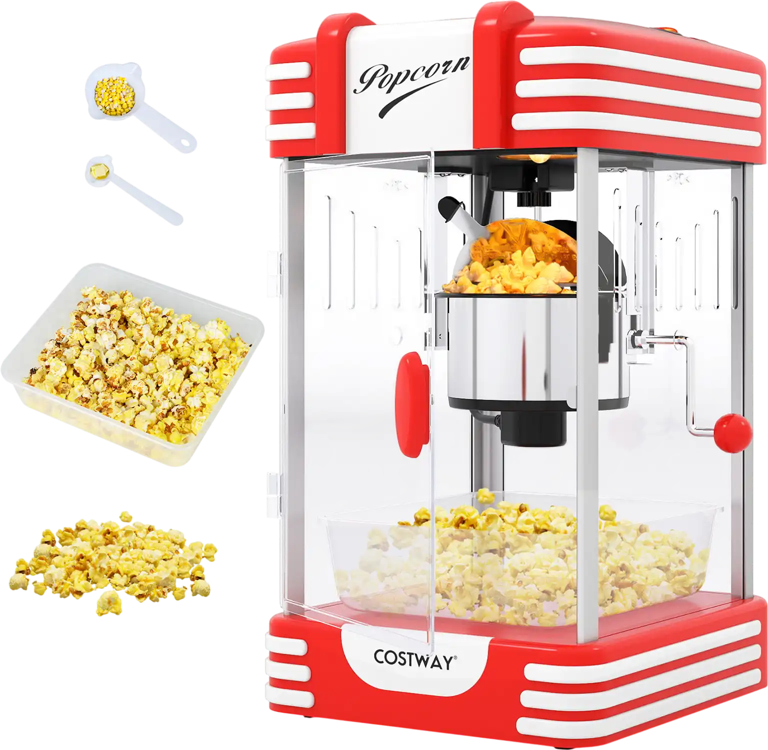 Costway Countertop Theater Style Popcorn Maker Stainless Steel Kettle 89764631 New