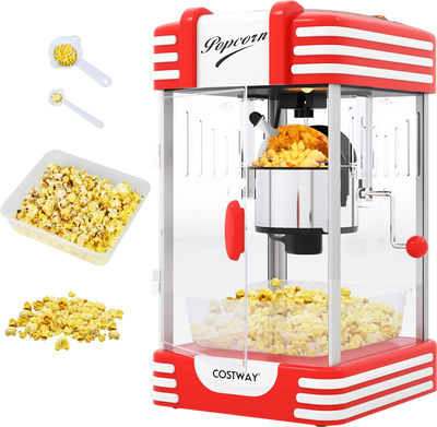 Costway Countertop Theater Style Popcorn Maker Stainless Steel Kettle 89764631 New