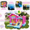 High-performance 680W air blower with convenient handle and ground stakes for rapid inflation of inflatable bounce houses.