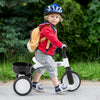 Toddler Convertible Trike with 86° Limited Steering Angle and Carbon Steel Frame-White - Gallery View 1 of 10