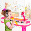 31-Key Kids Piano Keyboard Toy with Microphone and Multiple Sounds for Age 3+-Pink - Gallery View 1 of 10