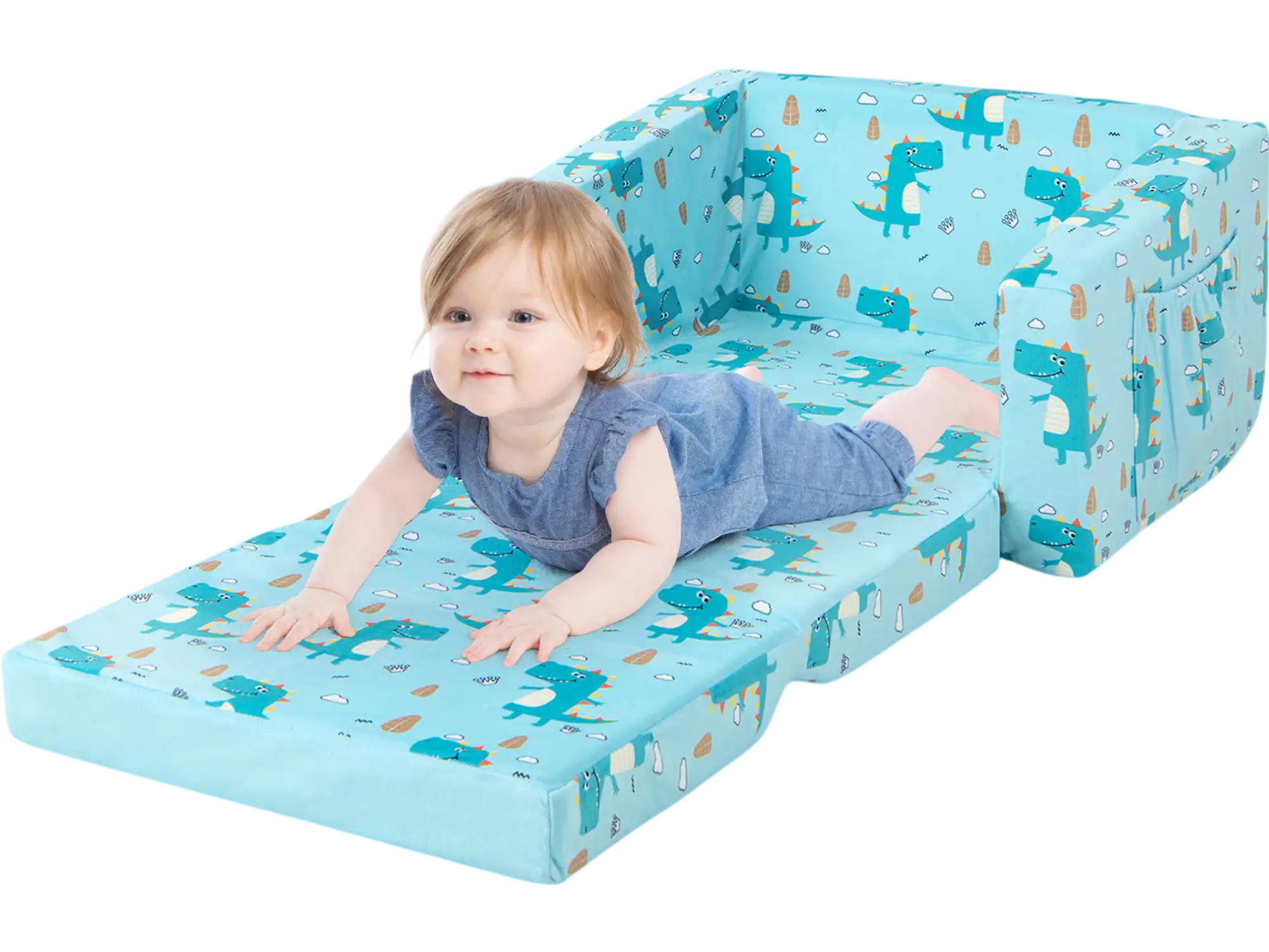 Costway Kids Recliner Sofa Sleeper Bed Blue 68731542 New