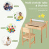 Toddler multifunctional activity table and chair set with paper roll holder, ideal for drawing and learning in kids'.