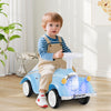 Toddler ride-on toy classic sliding car in blue with LED headlights, horn, and under-seat storage for fun indoor and.