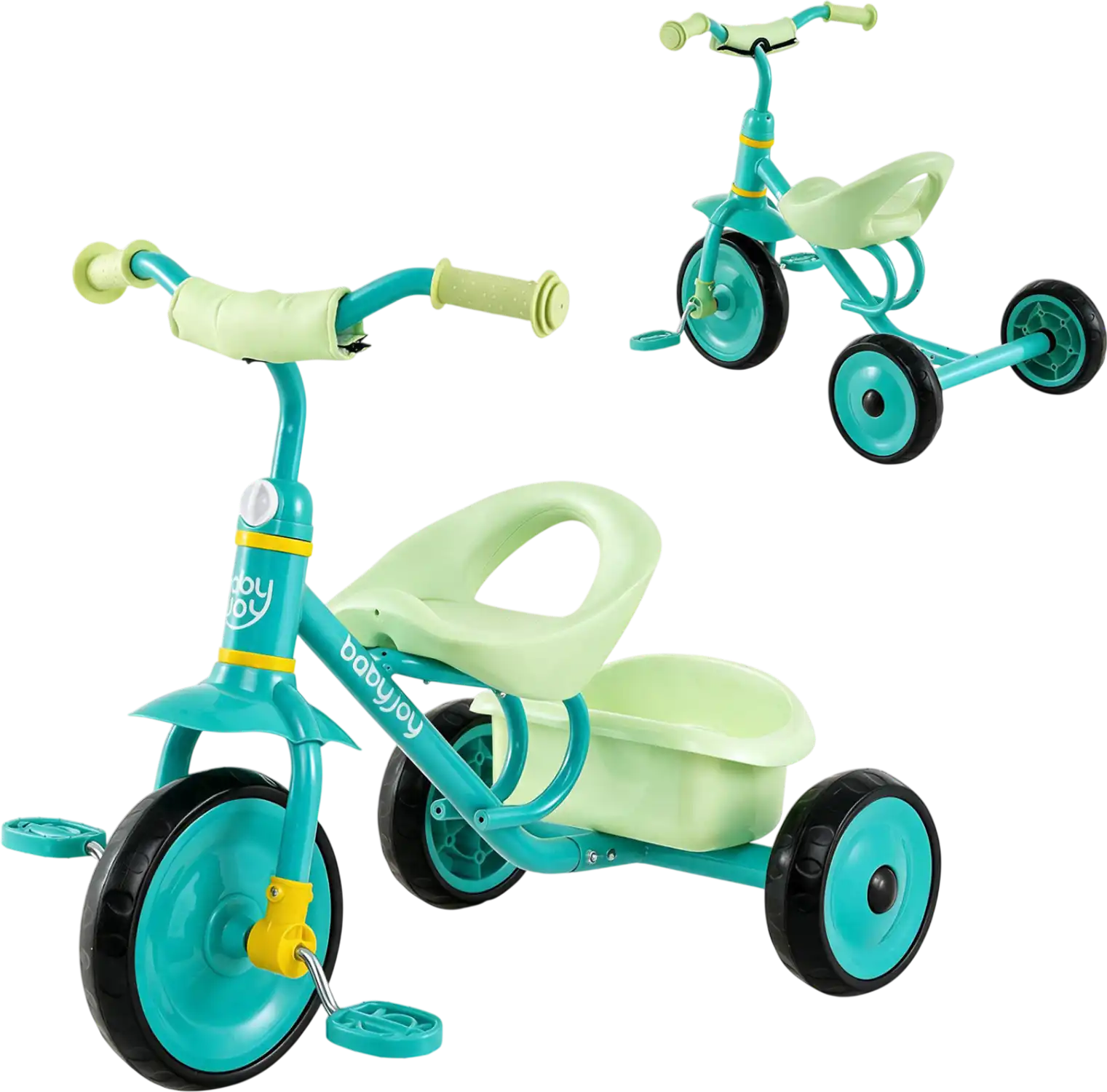 Costway Toddler Tricycle w/ Removable Rear Storage Basket for Boys Girls 2-5 Years Old 99456836 New