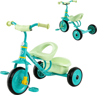 Costway Toddler Tricycle w/ Removable Rear Storage Basket for Boys Girls 2-5 Years Old 99456836 New
