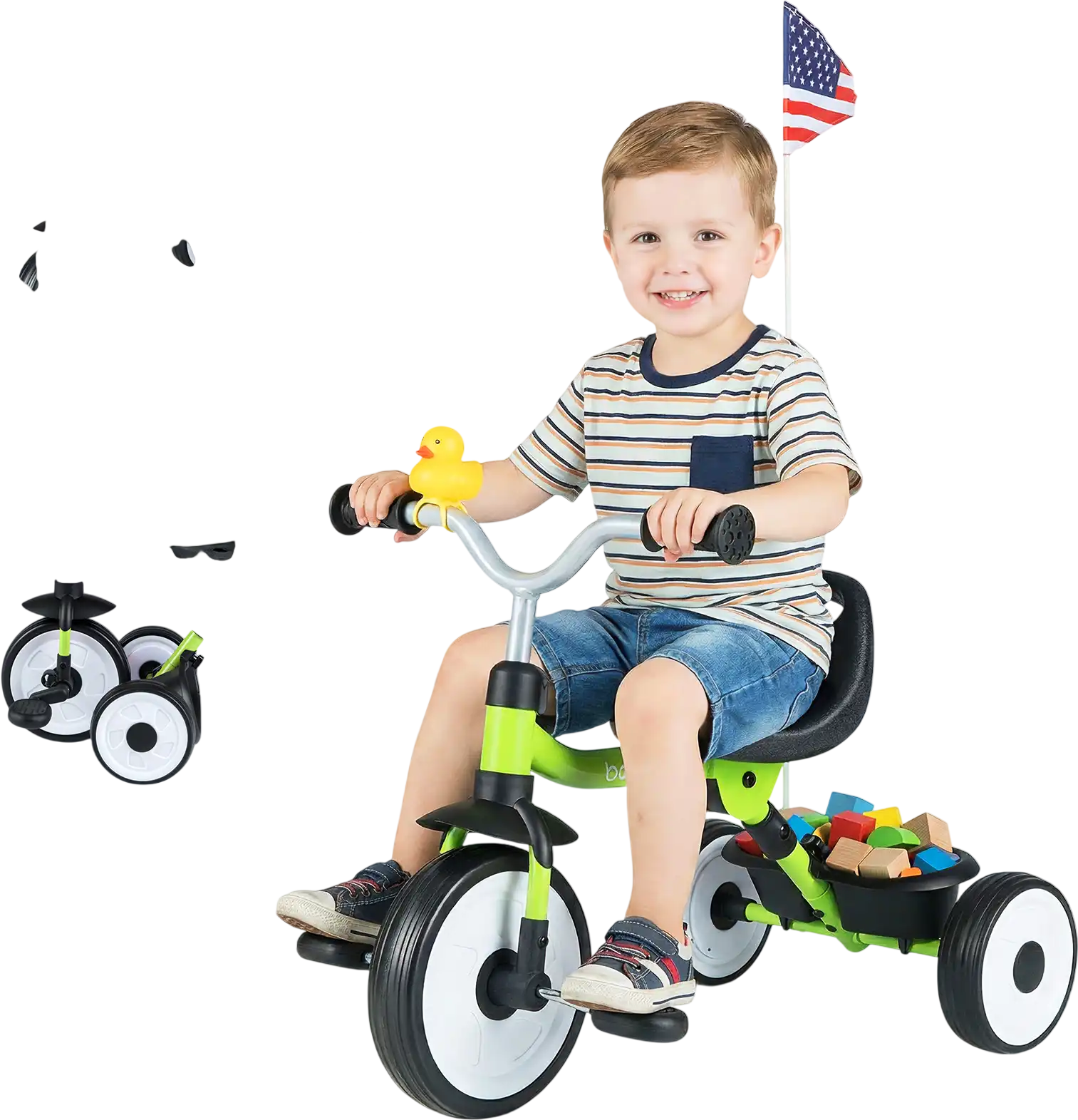 Costway Toddler Tricycle 3-Position Seat Storage Basket 78903874 New