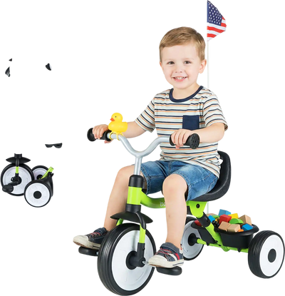 Costway Toddler Tricycle 3-Position Seat Storage Basket 78903874 New