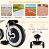 Toddler tricycle with adjustable seat and storage baskets, featuring smooth EVA wheels for indoor and outdoor use.
