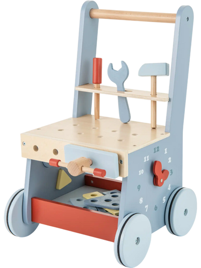 Costway 2-in-1 Wooden Baby Push Walker Multi-Activity Center 79436851 New