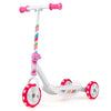 Pink toddlers kick scooter with LED light-up wheels, wide anti-slip deck, and sturdy metal frame for stability and.