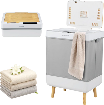 Costway Towel Warmer Bucket Foldable Auto Shut Off Bathroom Dryer 29072151 New