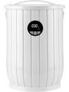 Towel warmer heated bucket in white with 20L capacity, adjustable timer, and built-in fragrance tray for a soothing experience.