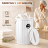 Heated towel warmer bucket with 5-gallon capacity, adjustable timer, and built-in fragrance tray for a soothing experience.