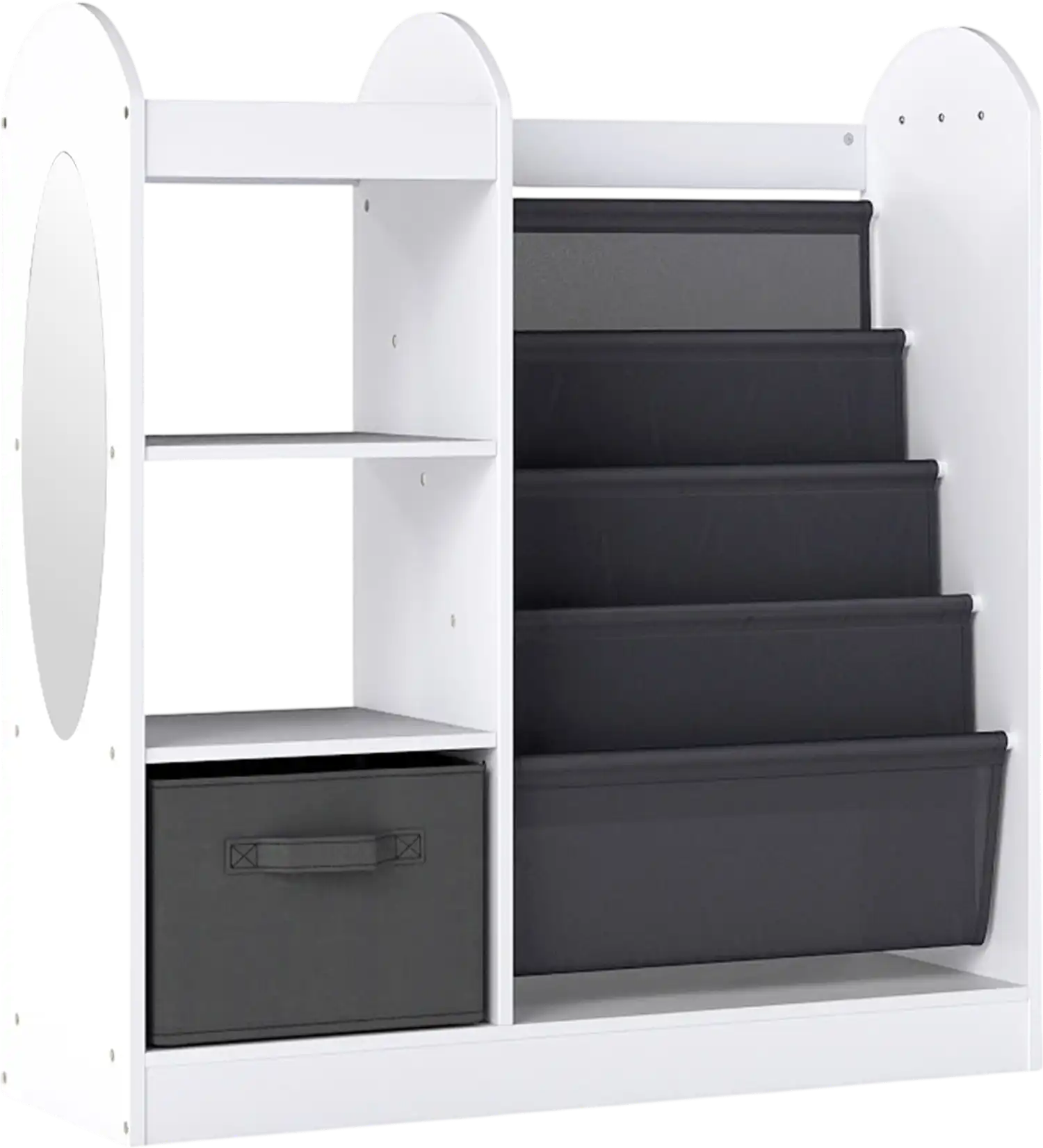 Costway Kids Toy Storage Organizer 4-Tier Sling Shelves 59635430 New