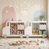 Toy Storage Organizer with Stuffed Animal Storage Fabric Drawer and Universal Wheels-White - Gallery View 1 of 10