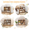 5-cube wooden kids toy storage organizer in natural finish, ideal for playroom, bedroom, and kindergarten use.