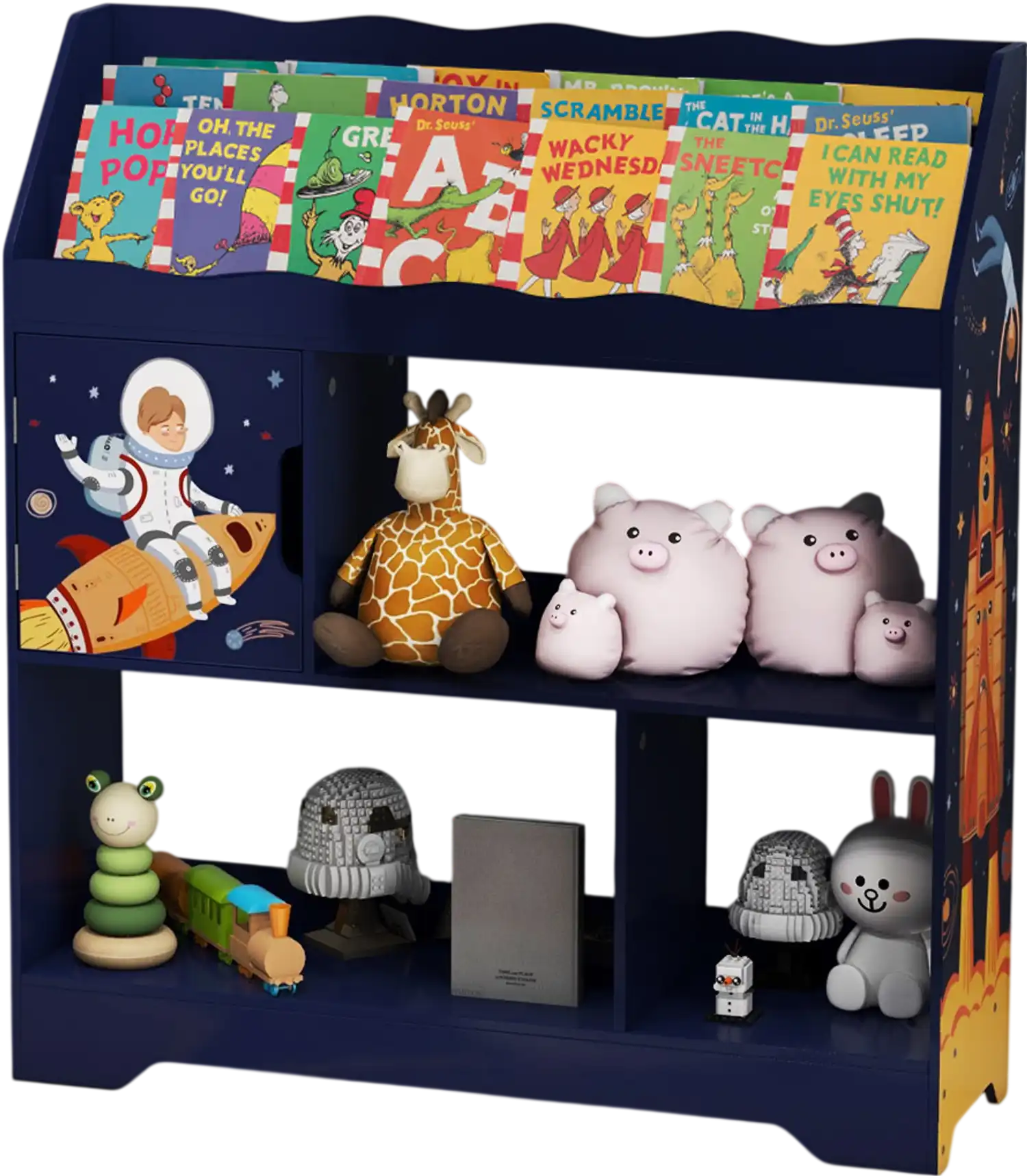 Costway Kids Toy Storage Organizer Book Shelf Cabinet 39514786 New