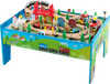 80-Piece Wooden Train Set and Table