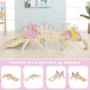 Triangle Set 8-in-1 foldable baby climbing toy in unicorn theme with beech wood and climbing net for safe play.