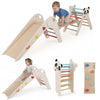 Foldable kids climbing set featuring a panda theme, includes a slide and balance bridge for safe play and development.