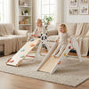 Triangle Set Foldable Kids Climbing Toys Panda-Themed Wood Montessori Climbing Set-Multicolor - Gallery View 1 of 10