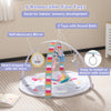 Baby play gym mat with 5 detachable toys, multicolor design, ideal for sensory development and safe play for infants.