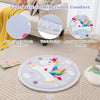 Round baby play gym mat featuring a cute unicorn design, thickened for comfort, ideal for tummy time and play.