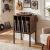 Turntable Record Player Stand with Power Outlets-Rusticbrown - Gallery View 1 of 10