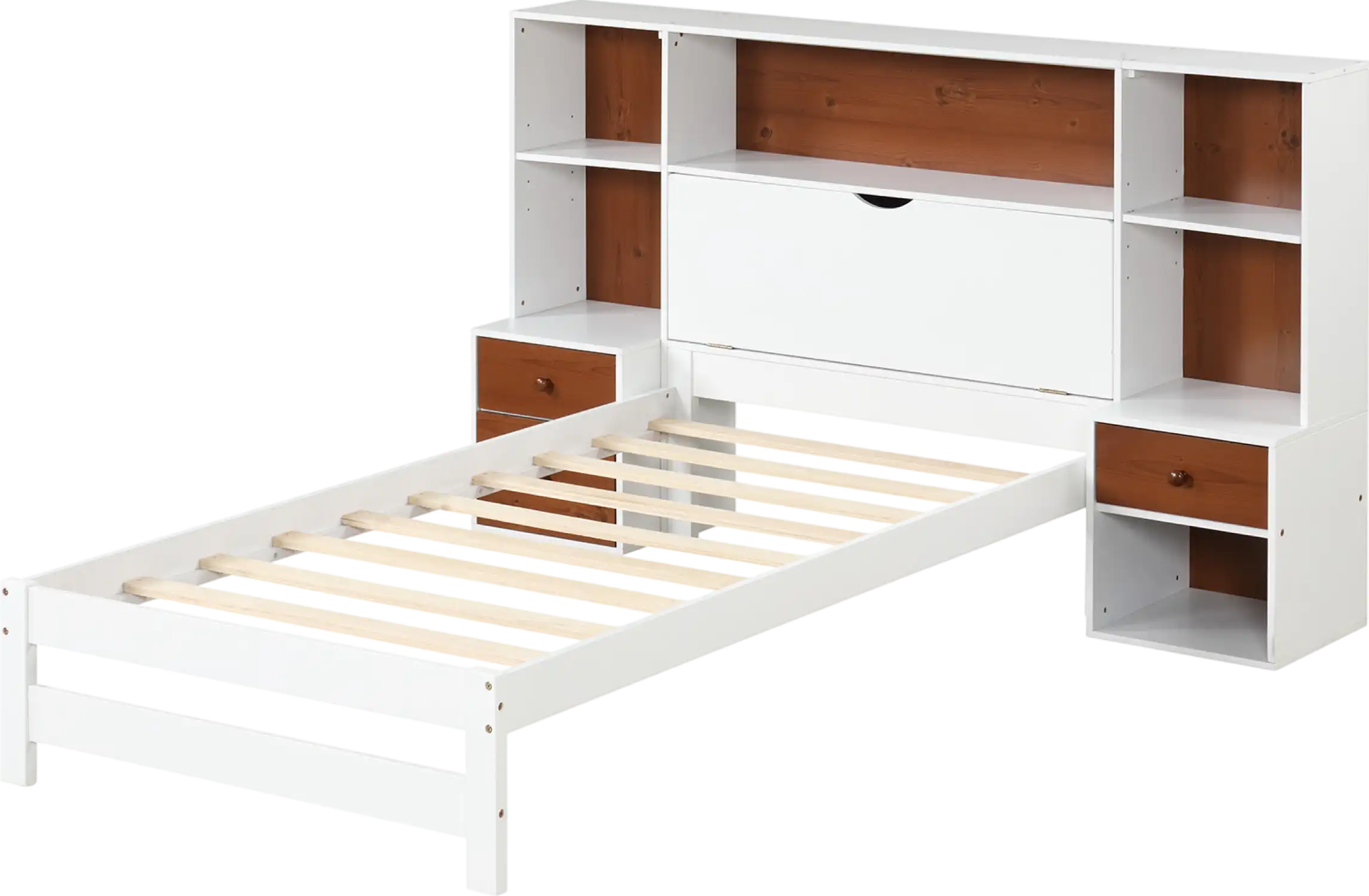 Costway Bed Frame with Storage Headboard and Nightstands New