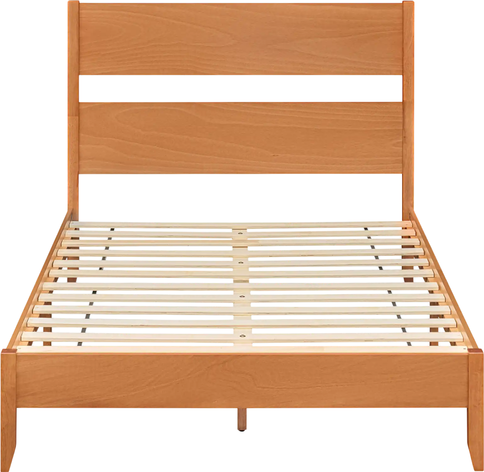 Costway Full Bed Frame Headboard Solid Wood Legs 12 Slats 30922673 New